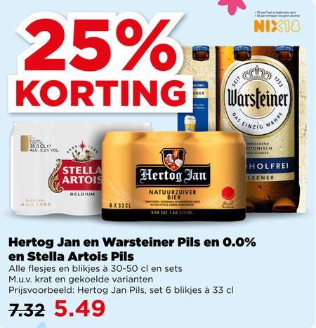 Warsteiner   blikje bier folder aanbieding bij  Plus - details