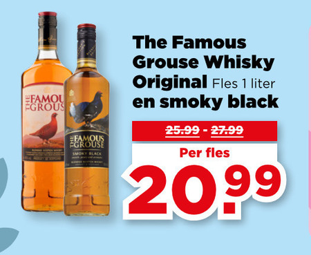 Famous Grouse   whisky folder aanbieding bij  Plus - details
