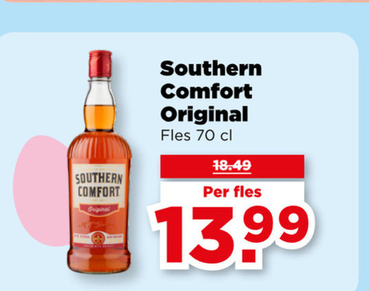Southern Comfort   bourbon folder aanbieding bij  Plus - details