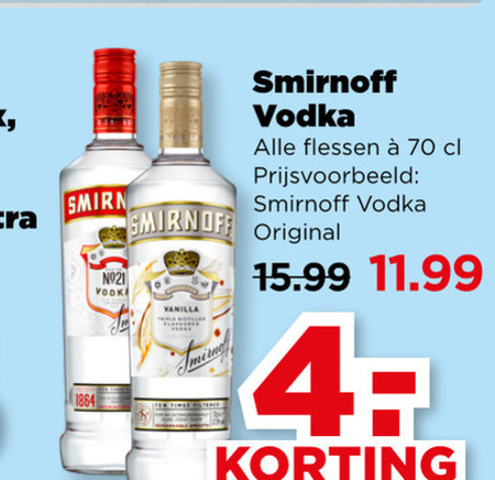 Smirnoff   wodka folder aanbieding bij  Plus - details