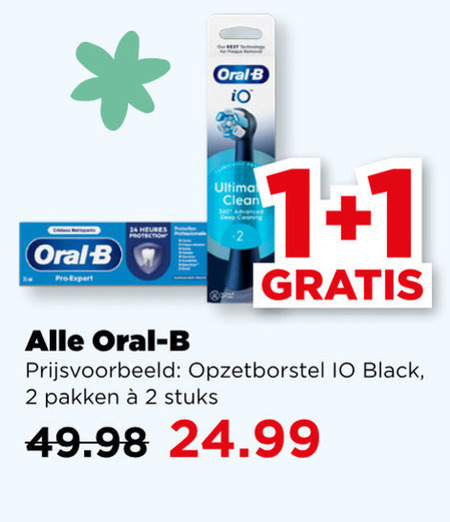Oral-B   opzetborstel, tandpasta folder aanbieding bij  Plus - details