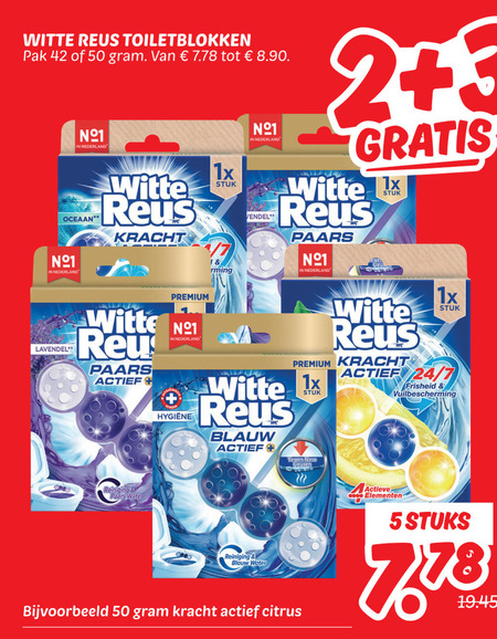 Witte Reus   toiletblok folder aanbieding bij  Dekamarkt - details