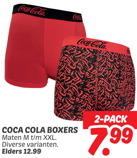 Coca-Cola   heren boxershort folder aanbieding bij  Dekamarkt - details