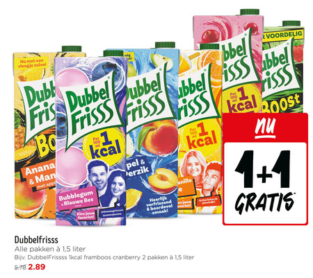 Dubbelfrisss   fruitdrank folder aanbieding bij  Jumbo - details