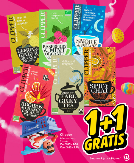 Clipper   thee folder aanbieding bij  Hoogvliet - details