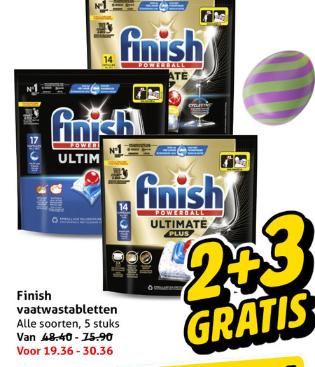 Finish   vaatwasmiddel folder aanbieding bij  Hoogvliet - details