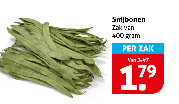 snijbonen 400 zak 17 folder aanbieding bij Hoogvliet