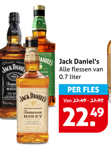 Jack Daniels   whisky folder aanbieding bij  Hoogvliet - details