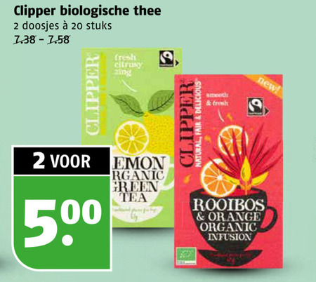 Clipper   thee folder aanbieding bij  Poiesz - details