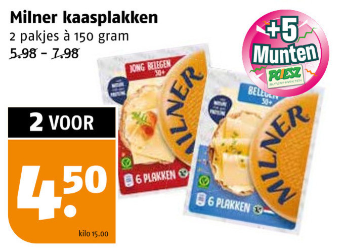 Milner   kaasplakken folder aanbieding bij  Poiesz - details