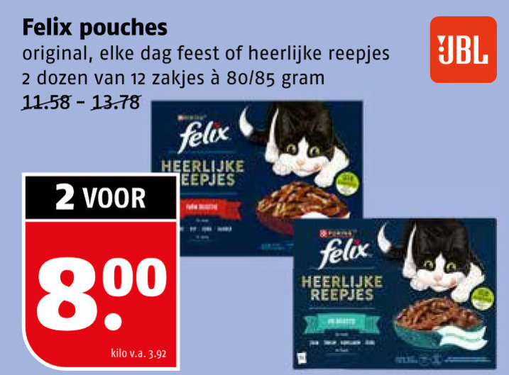Felix   kattenvoer folder aanbieding bij  Poiesz - details