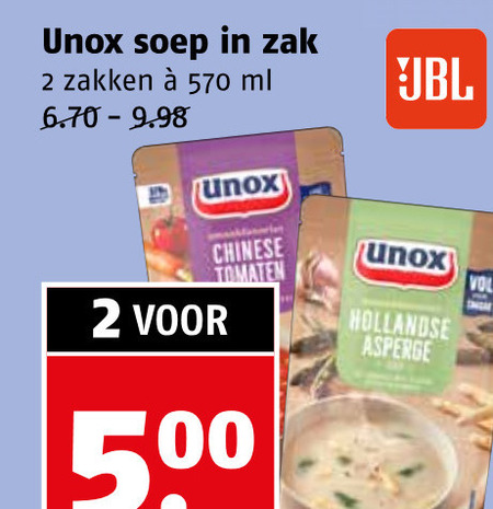 Unox   soep folder aanbieding bij  Poiesz - details