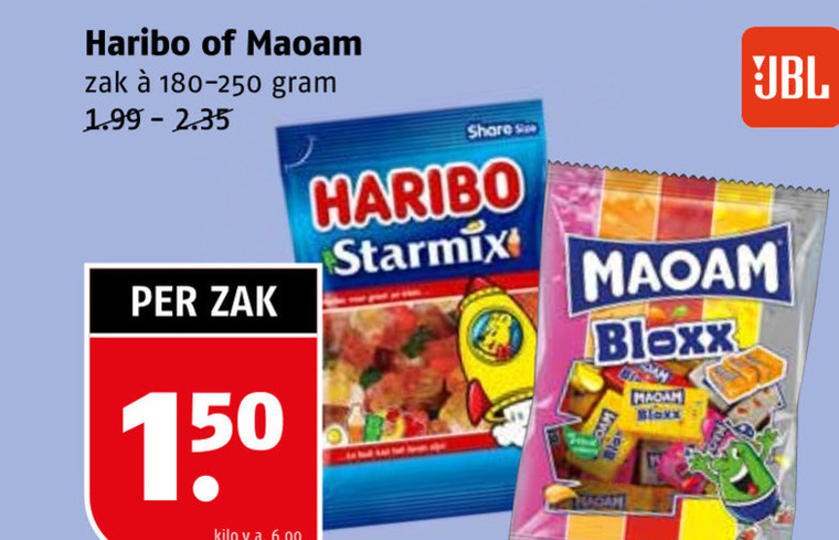 Haribo   snoep folder aanbieding bij  Poiesz - details
