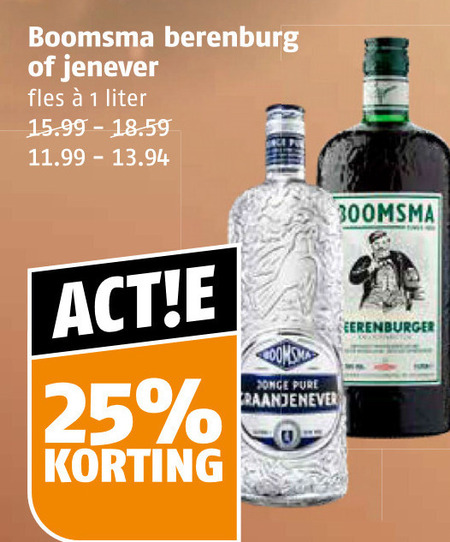 Boomsma   jenever, berenburg folder aanbieding bij  Poiesz - details