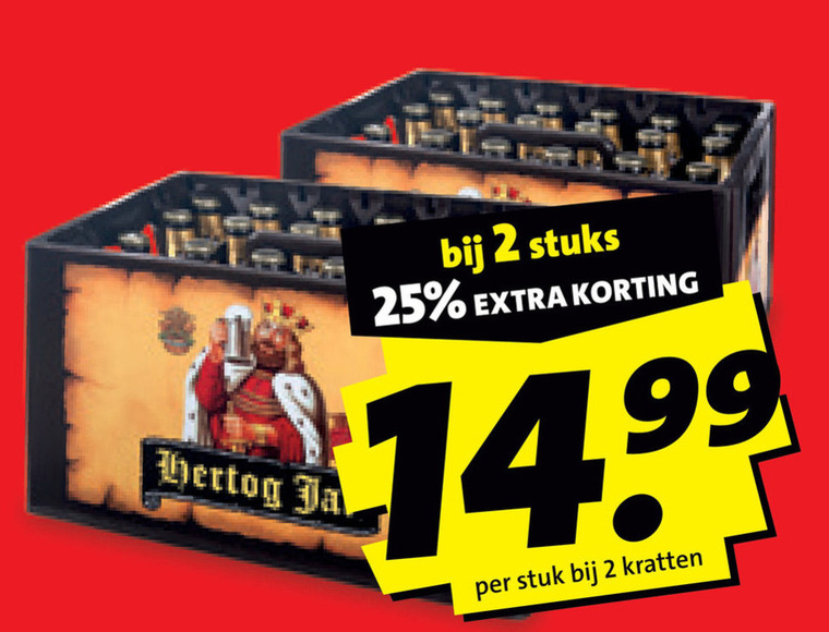 hertog jan krat bier 2 25 stuks stuk kratten folder aanbieding bij Boni Hertog Jan krat bier folder aanbieding bij Boni - details