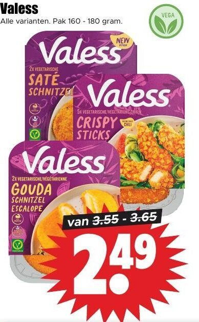 Valess   vegetarisch folder aanbieding bij  Dirk - details