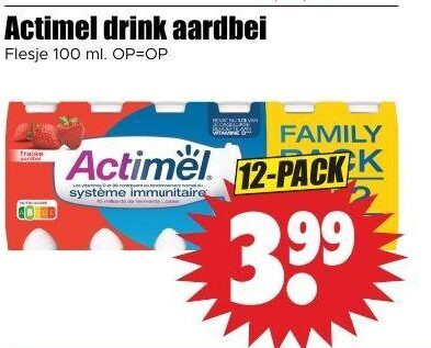 Danone Actimel   drinkyoghurt folder aanbieding bij  Dirk - details