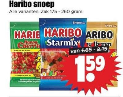Haribo   snoep folder aanbieding bij  Dirk - details