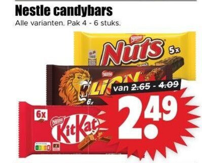 Nuts   chocoladereep folder aanbieding bij  Dirk - details
