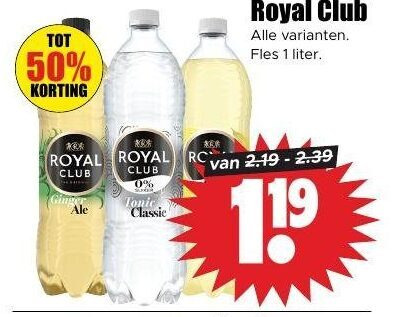 Royal Club   frisdrank folder aanbieding bij  Dirk - details