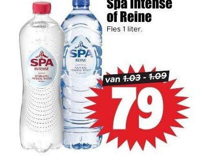 Spa   mineraalwater folder aanbieding bij  Dirk - details