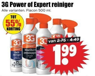 3G   allesreiniger, kalkaanslagreiniger folder aanbieding bij  Dirk - details