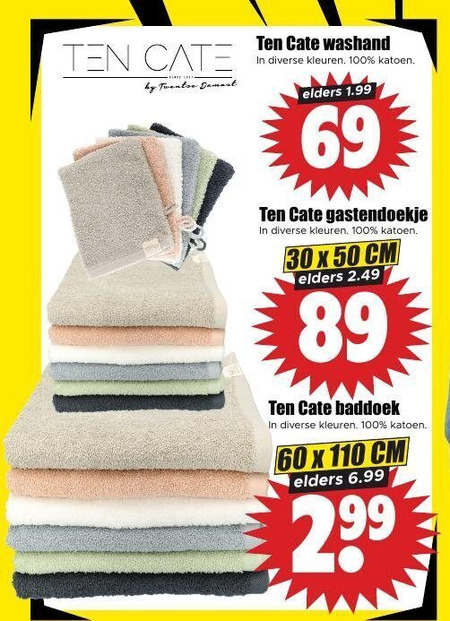 handdoek washandjes baddoek 30 50 60 69 100 by twentse damast washand kleuren katoen elders gastendoekje cm folder aanbieding bij Dirk