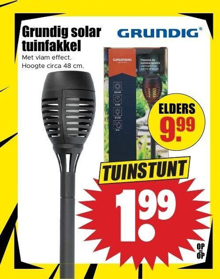 Grundig   solarlamp folder aanbieding bij  Dirk - details