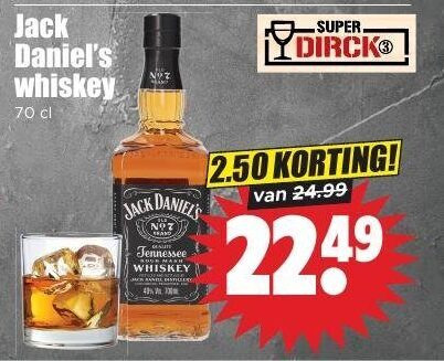 Jack Daniels   whisky folder aanbieding bij  Dirk - details