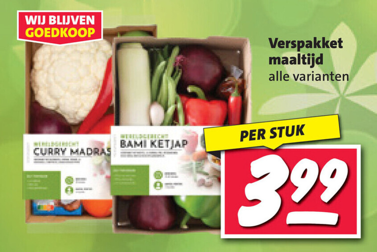 groentenpakket verspakket maaltijd curry madras bami ketjap stuk 3.99 folder aanbieding bij Nettorama