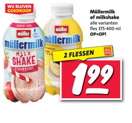 Mullermilk   milkshake folder aanbieding bij  Nettorama - details