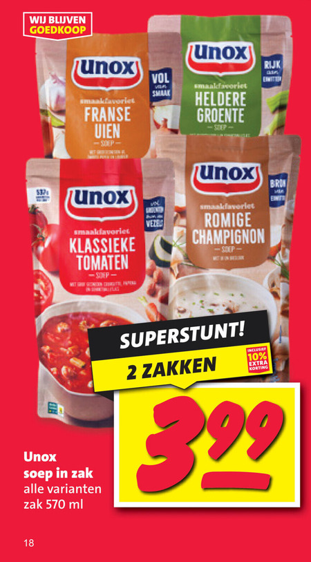 Unox   soep folder aanbieding bij  Nettorama - details