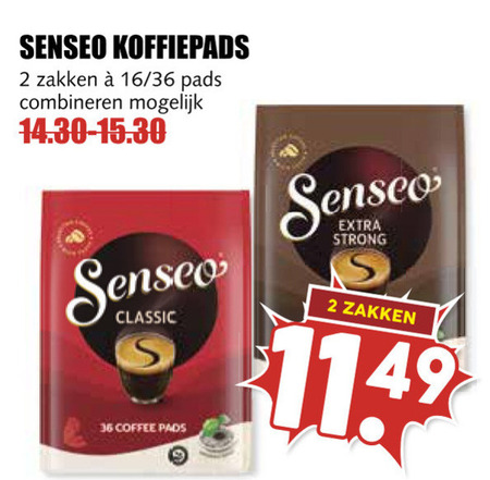 Douwe Egberts Senseo   koffiepad folder aanbieding bij  MCD&nbsp;Supermarkt&nbsp;Basis - details