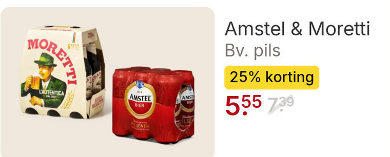 Birra Moretti   flesje bier, blikje bier folder aanbieding bij  Picnic - details
