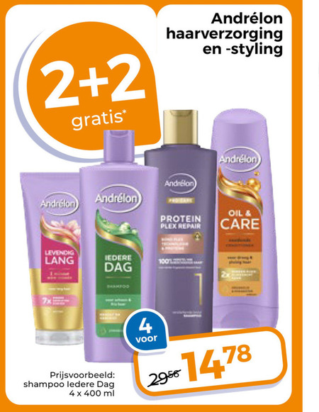 Andrelon   conditioner, haarverzorging folder aanbieding bij  Trekpleister - details