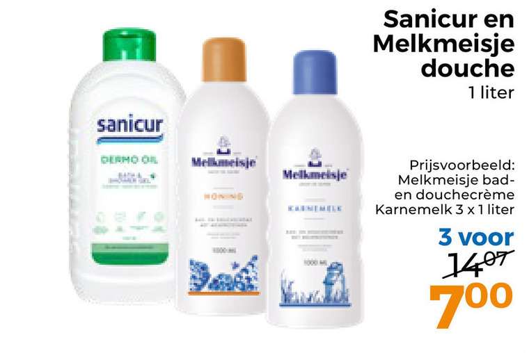 Melkmeisje   douchegel folder aanbieding bij  Trekpleister - details