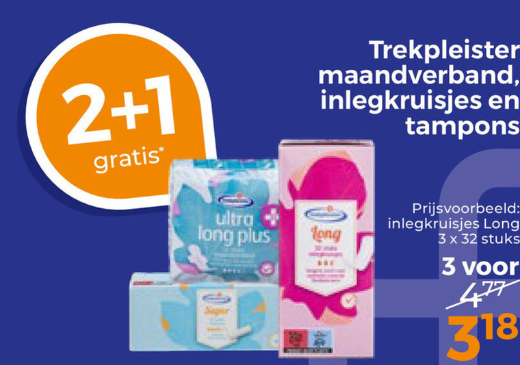 Trekpleister Huismerk   tampons, inlegkruisjes folder aanbieding bij  Trekpleister - details
