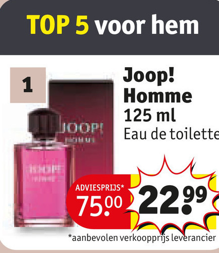 Joop   eau de toilette folder aanbieding bij  Kruidvat - details