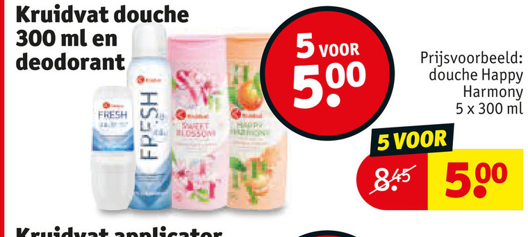 Kruidvat Huismerk   douchegel, deodorant folder aanbieding bij  Kruidvat - details
