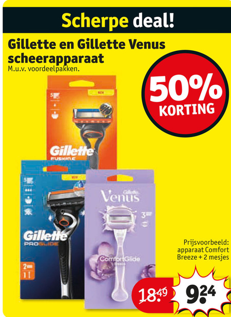 Gillette   dames handscheerapparaat, heren handscheerapparaat folder aanbieding bij  Kruidvat - details
