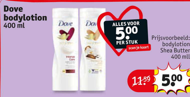 Dove   bodylotion folder aanbieding bij  Kruidvat - details