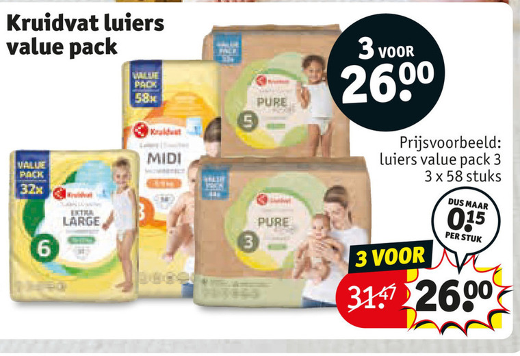 Kruidvat Huismerk   luiers folder aanbieding bij  Kruidvat - details