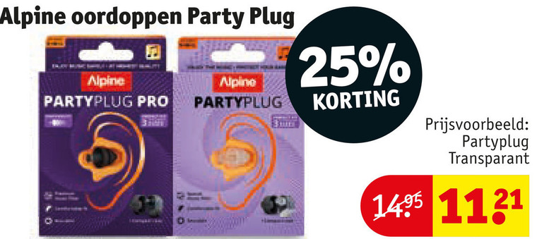 Alpine   oordopje folder aanbieding bij  Kruidvat - details