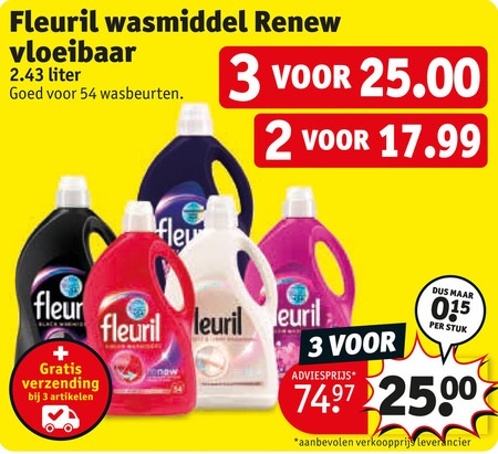 Fleuril   wasmiddel folder aanbieding bij  Kruidvat - details