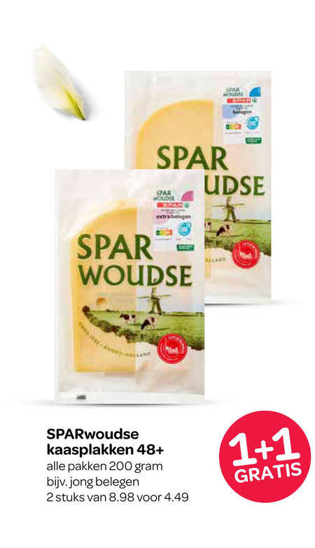 Sparwoudse   kaasplakken folder aanbieding bij  Spar - details
