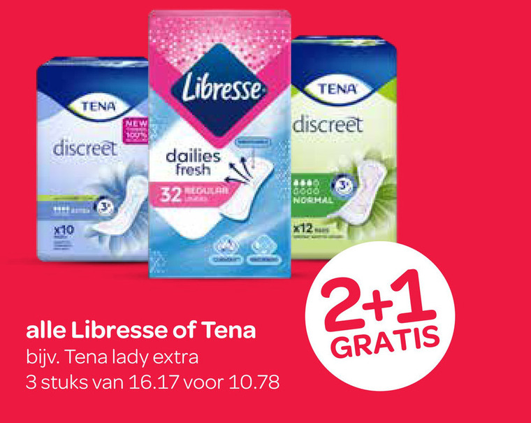 Libresse   inlegkruisjes, maandverband folder aanbieding bij  Spar - details