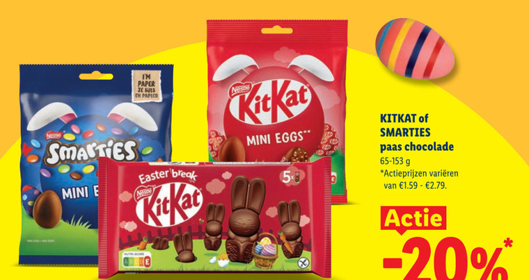 KitKat   mini chocoladerepen folder aanbieding bij  Lidl - details