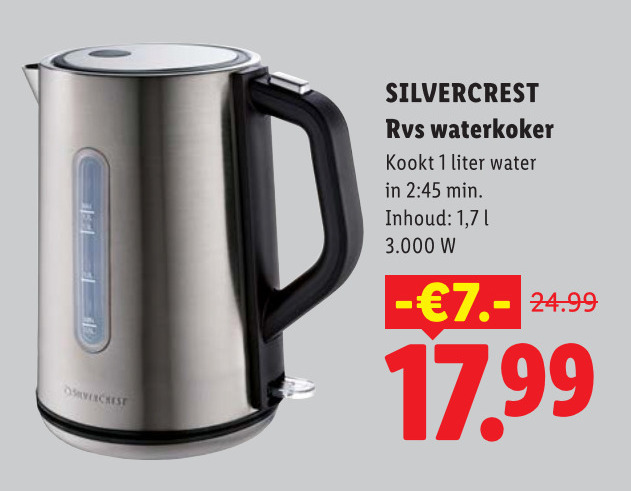SilverCrest   waterkoker folder aanbieding bij  Lidl - details