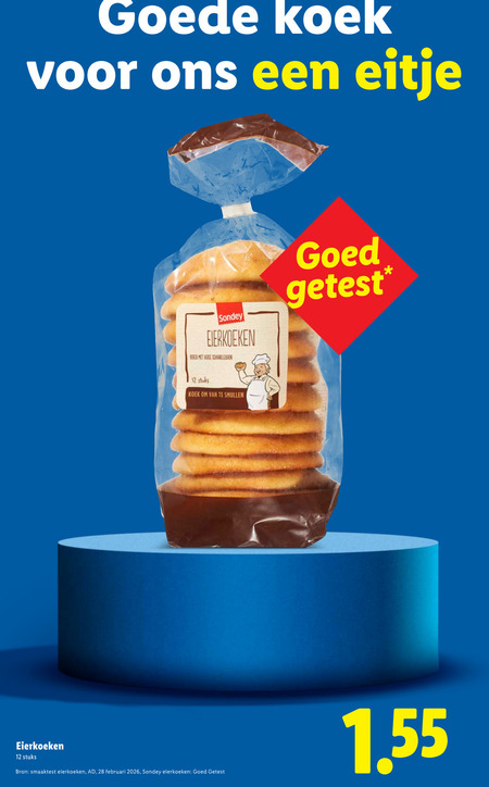 eierkoeken 12 28 koek eitje sondey bereid verse getest stuks smaaktest folder aanbieding bij Lidl