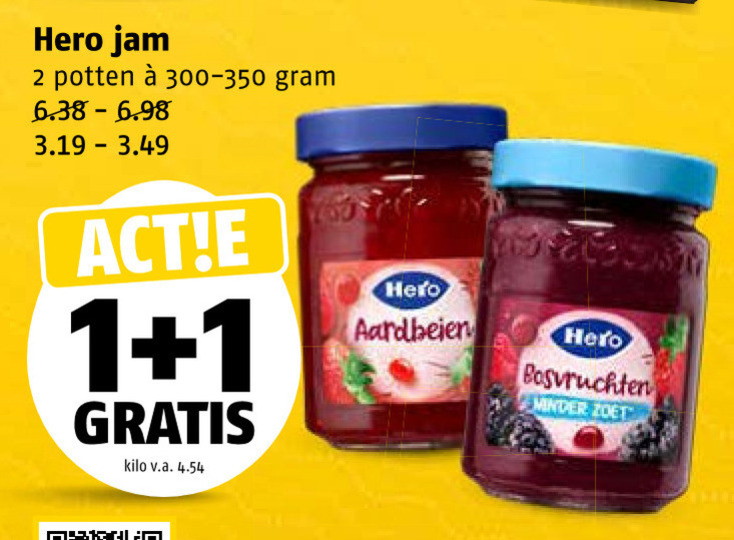 Hero   jam folder aanbieding bij  Poiesz - details